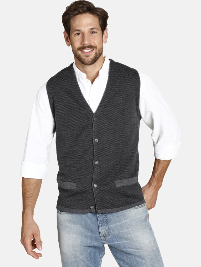 Jan Vanderstorm Gilet Plus Size TORELL Olijfgroen | Wehkamp