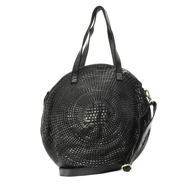Sac à Main JENNIFER Noir Cuir - Fermoir Métal Or Vintage - Occasion, Manque Tirette Fermeture