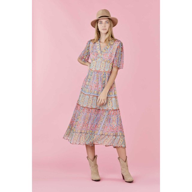 robe longue boheme rose