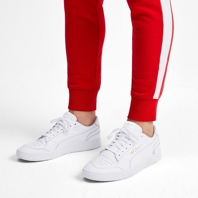 puma ralph sampson perforated leather trainers in pastel