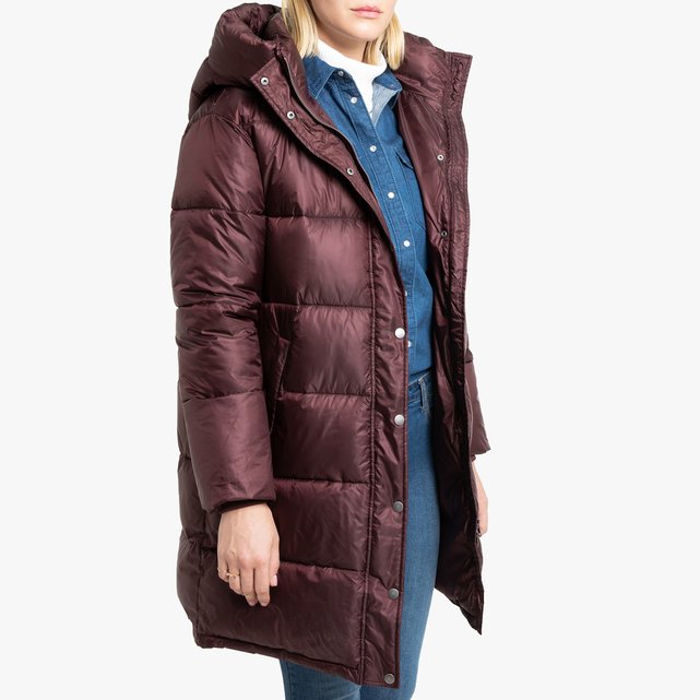 Mid-length hooded padded jacket , brown, La Redoute Collections | La ...