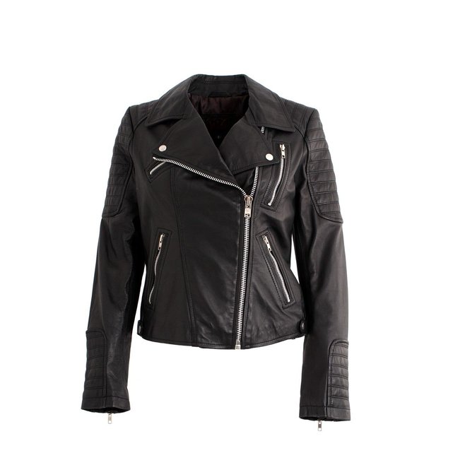 Blouson en cuir femme noir Dks | La Redoute