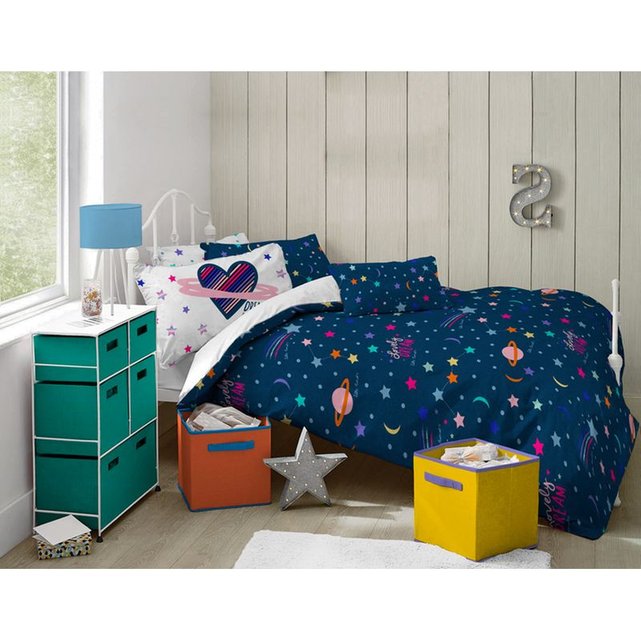 Housse de couette spacial bleu Little Marcel | La Redoute