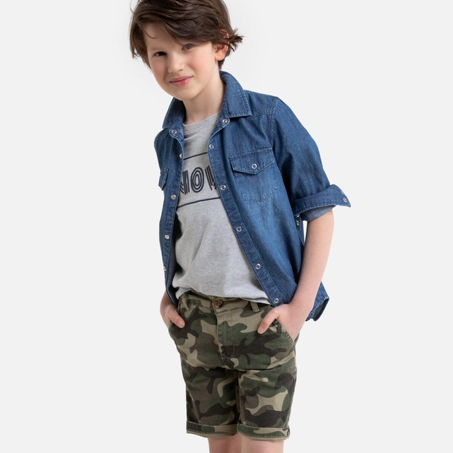 Chemise en jean 3-12 ans stone La Redoute Collections | La ...