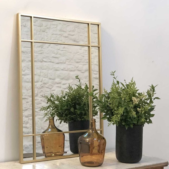 Miroir Verriere Wallis En Metal Dore Passage Vernet La Redoute