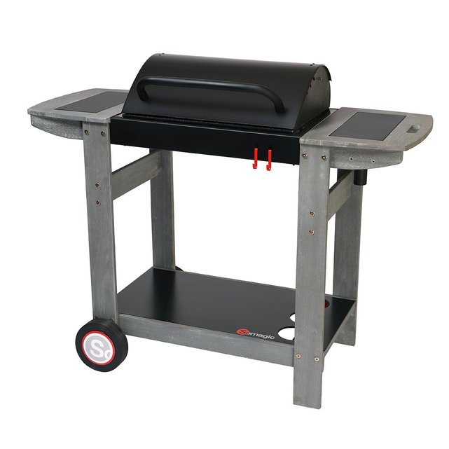 Barbecue au charbon avec grille de maintien au chaud noir Grille barbecue | La Redoute