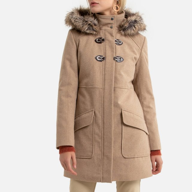 mid length coat with hood