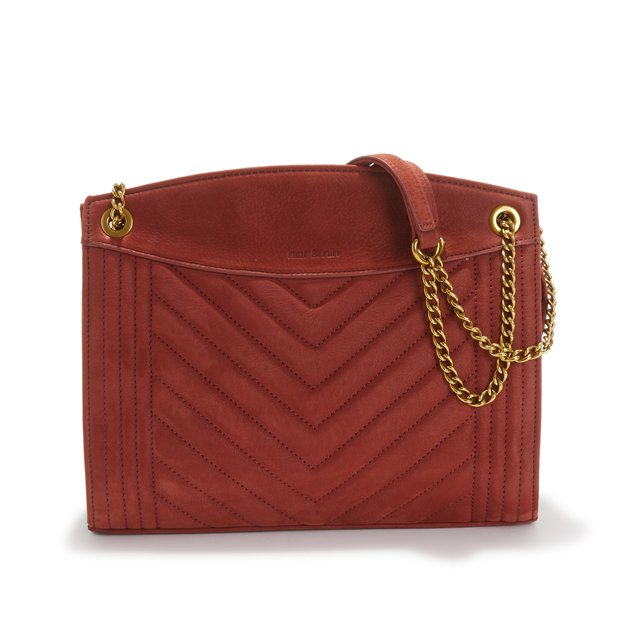 red quilted handbag