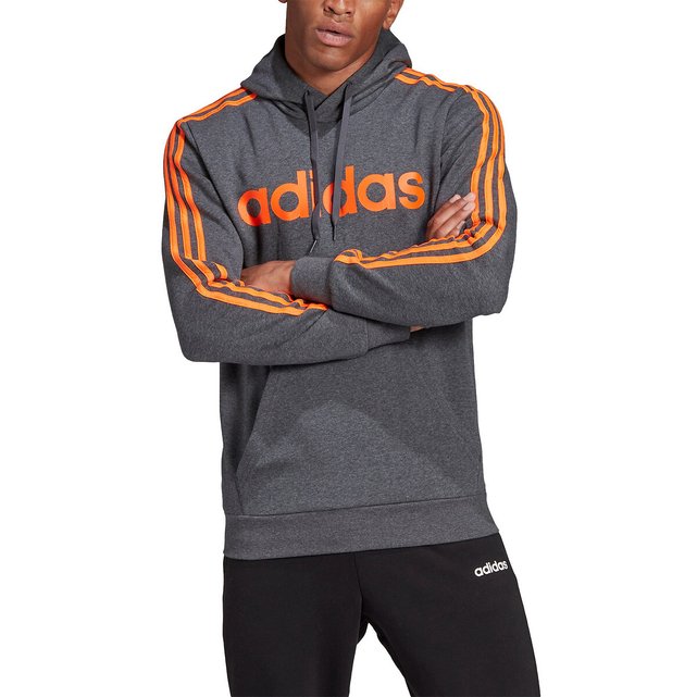 adidas 3 stripe logo hoodie