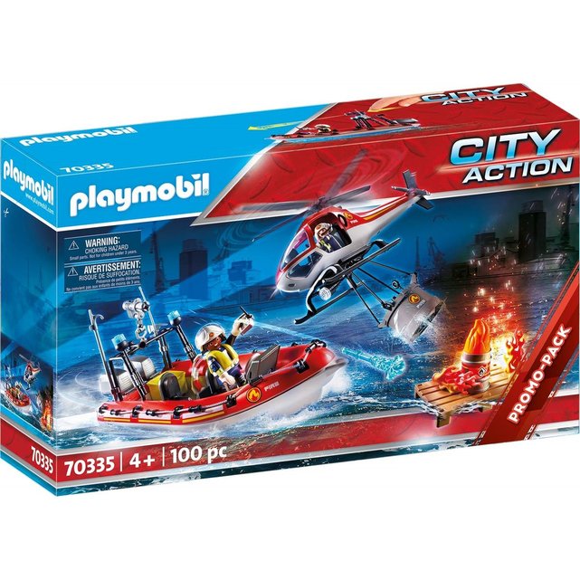 helicoptere pompier playmobil
