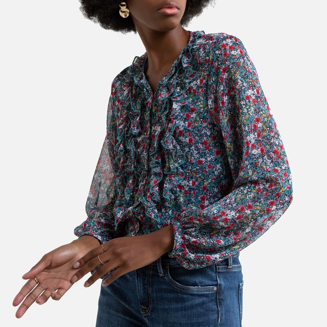 high-neck , floral print, Pepe Jeans 