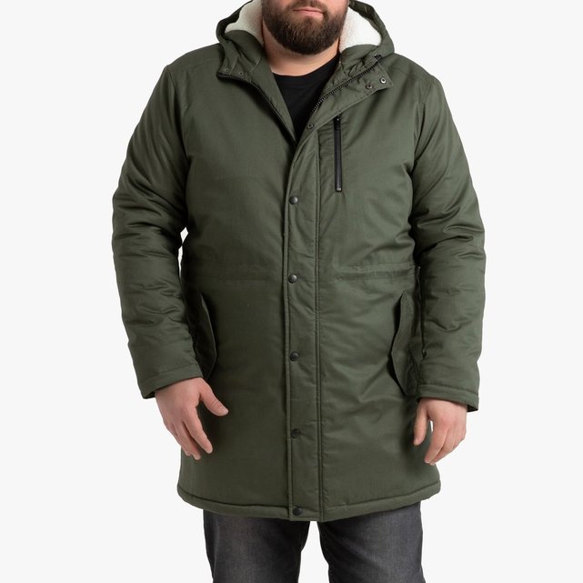 Parka à capuche doublée sherpa vert kaki La Redoute ...