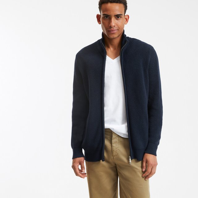 Men s cardigans cotton or wool preppy or sportive La Redoute