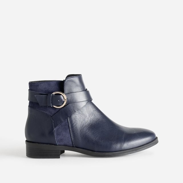 Boots plats bibeta bleu Eram La Redoute