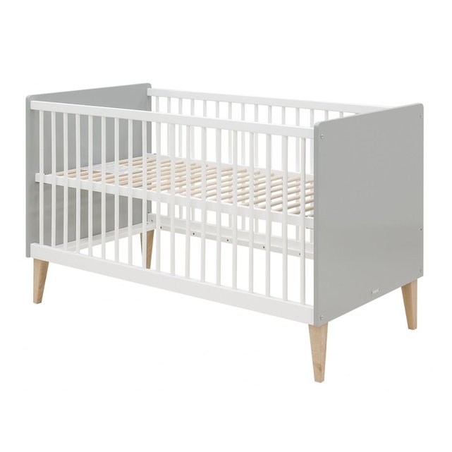 Lit Bebe Evolutif Emma 70x140 Blanc Gris Bopita La Redoute