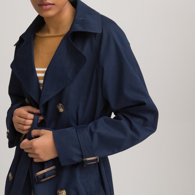 Ladies navy trench coat best sale