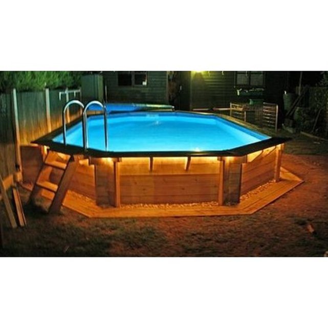 piscine bois liner sable