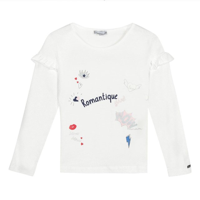 T-Shirt Manches Longues avec Volants