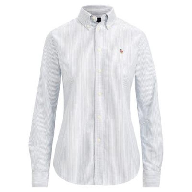 Striped long-sleeved shirt , blue/white, Polo Ralph Lauren | La Redoute