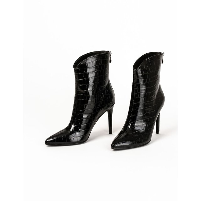bottines talons croco