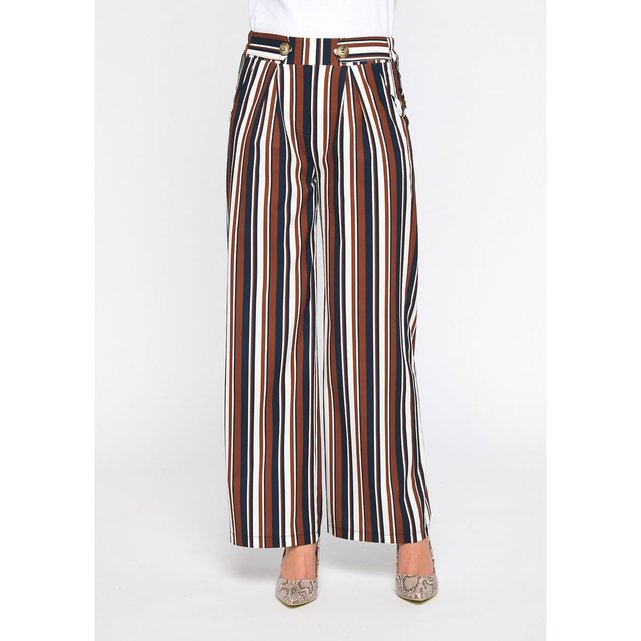 Pantalon large rayure clearance