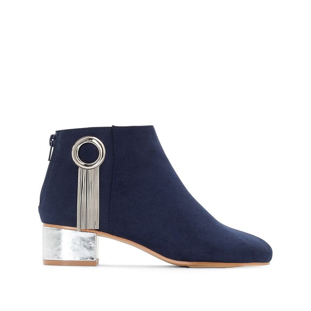 Boots détail bijou talon doré La Redoute Collections La Redoute Boots détail bijou talon doré La Redoute Collections La Redoute