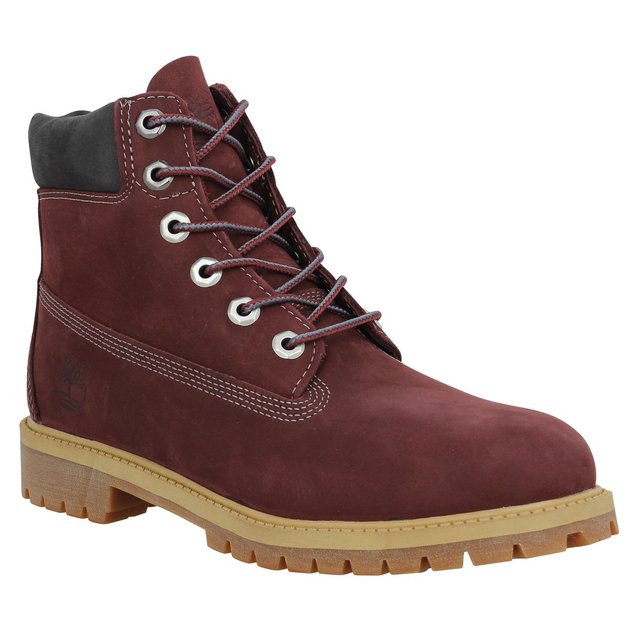 Bottines femme TIMBERLAND 6in Premium Velours Femme Bordeaux TIMBERLAND