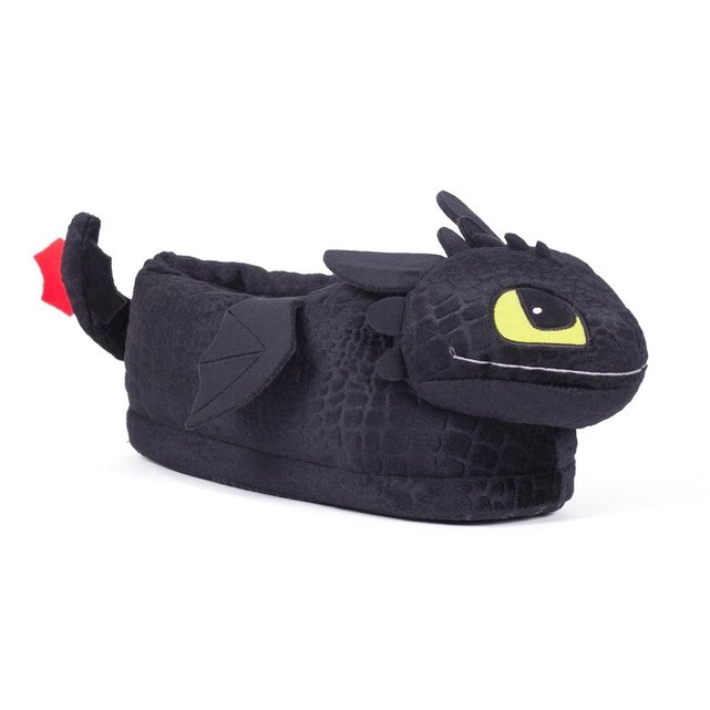 Chaussons peluche homme krokmou film dragons noir Sleeperz La Redoute Chaussons peluche homme krokmou film dragons noir Sleeperz La Redoute