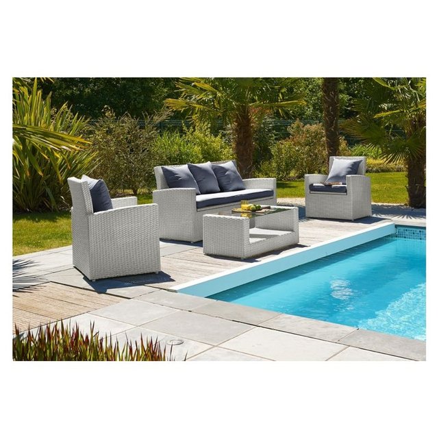 Salon de jardin avec coffre de rangement gris Dcb Garden | La Redoute