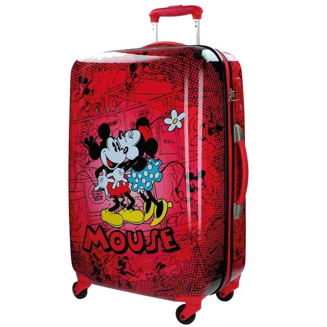 Grande valise coque rigide mickey rétro rouge couleur ...