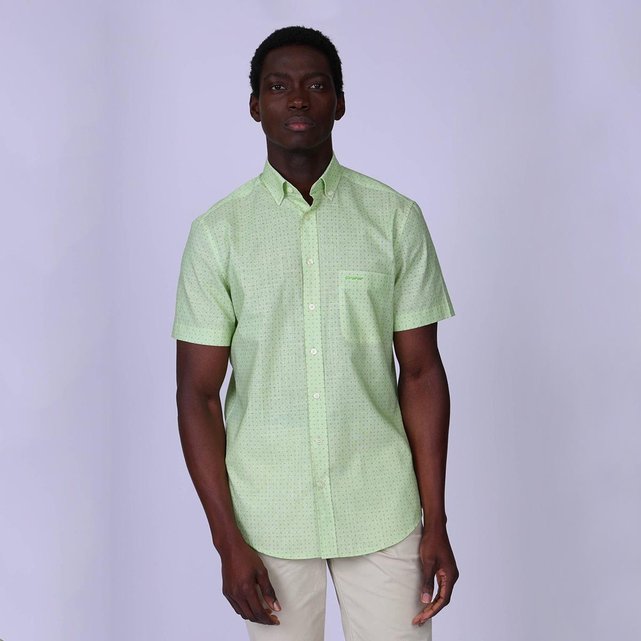 Chemises à manches courtes pour hommes, chemises douces et confortables pour l'été, Vert kaki, Moyen