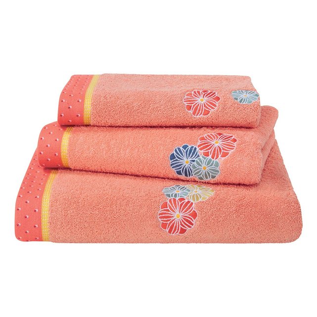 Serviette de bain peigné, prunelle rose Olivier Desforges ...