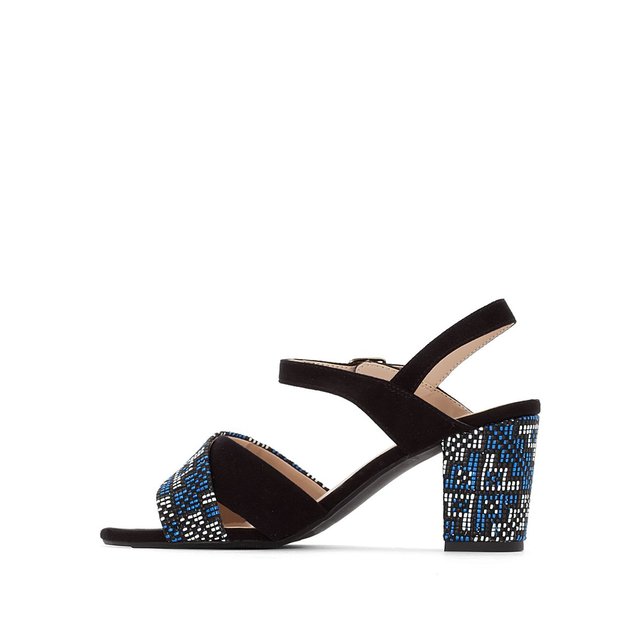 La ethnique Sandales Redoute imprimé talon Collections rTwqrBSp