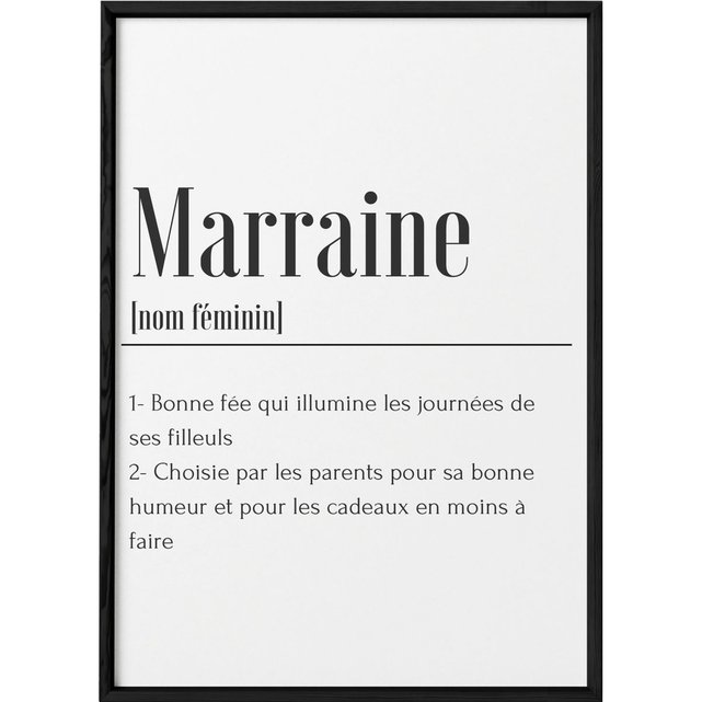 Affiche Definition Marraine Multicolore L Afficherie La Redoute