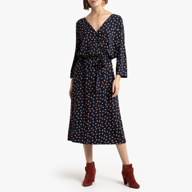 star print midi dress