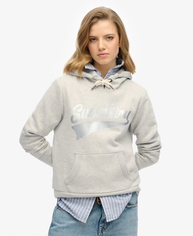 Sweat à Capuche Superdry Femme - Taille S, Gris, Doublure Polaire, Occasion Très Bon état