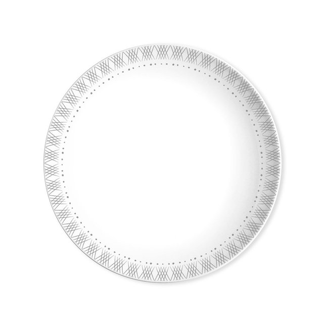 Assiette Creuse En Porcelaine 19cm Lot De 6 Solna Blanc Gris