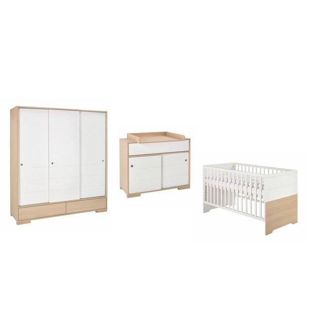 Chambre Slide Chene Lit Kit Transfo Commode Armoire Schardt La