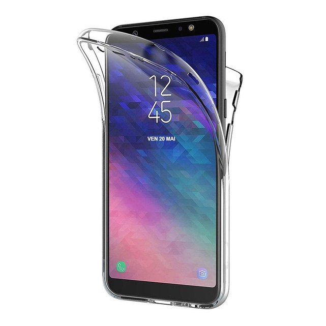 Coque Samsung Galaxy A6 2018 360 degrés intégrale protection avant arrière silicone transparente