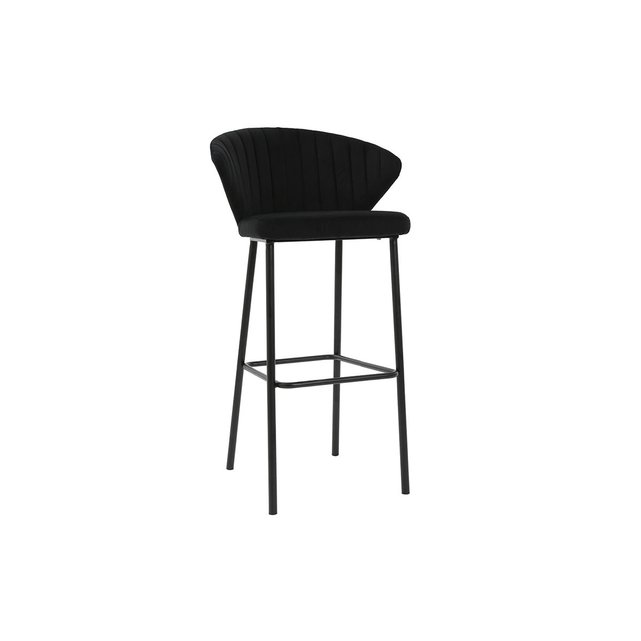 Tabouret de bar design velours dally noir Miliboo ...