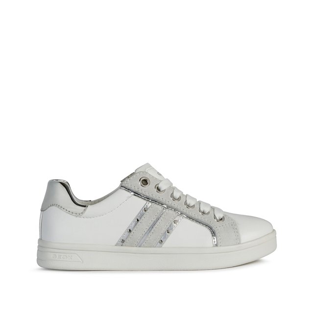 geox white leather trainers