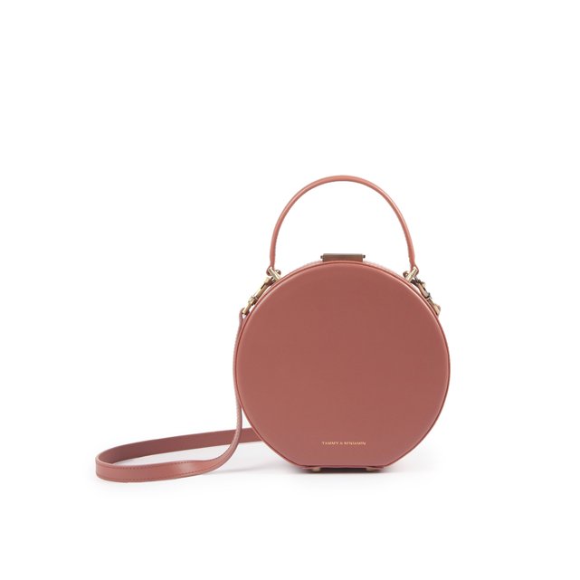 red round handbag