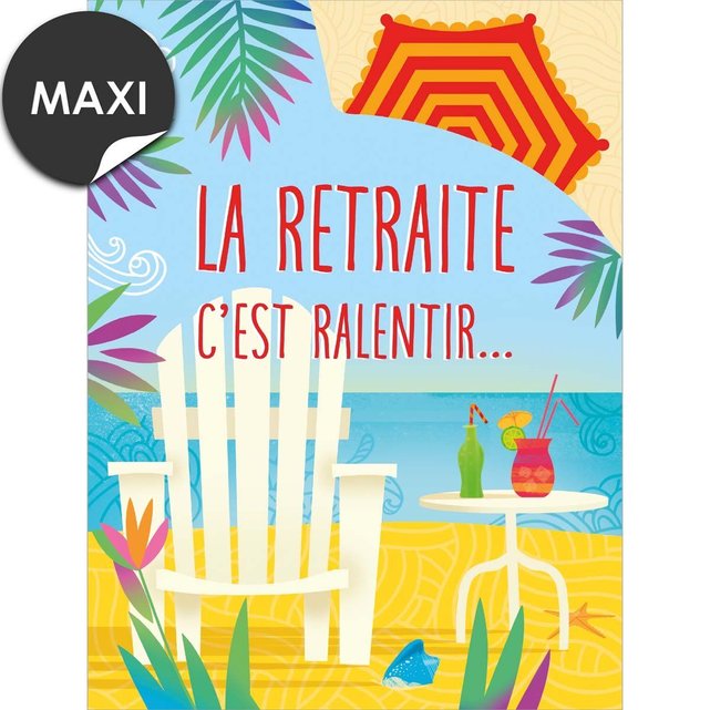 Carte Depart Retraite Plage Orange Draeger Paris La Redoute