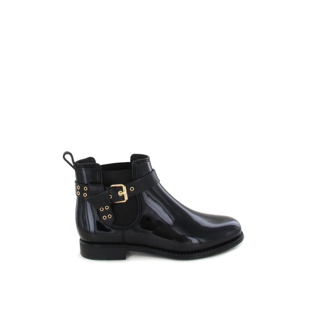 Pazy patent chelsea wellies black Be 