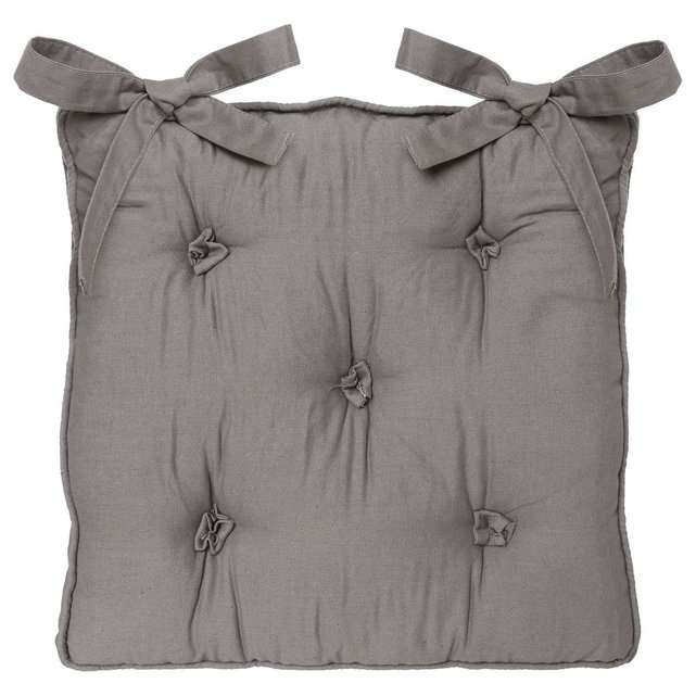 Galette De Chaise 5 Boutons Gris Atmosphera La Redoute