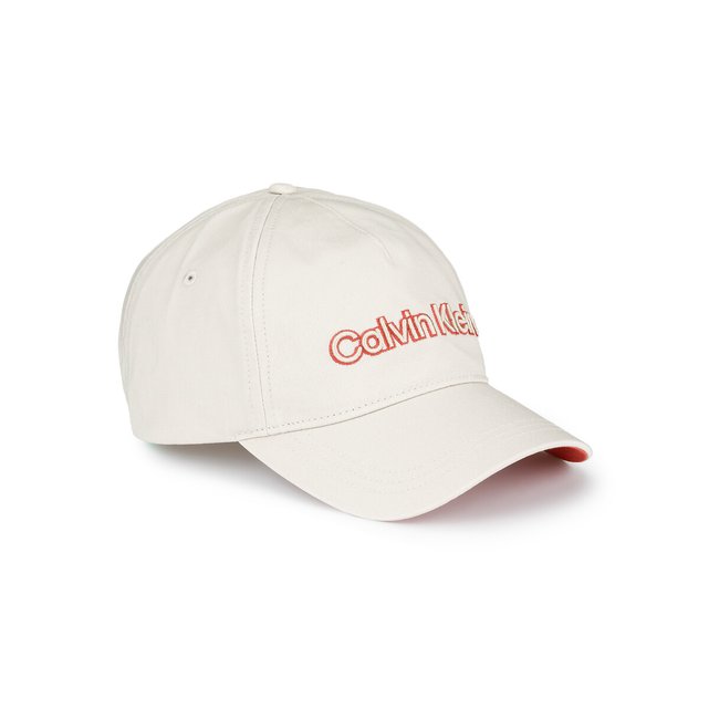 Embroidered logo cotton cap, beige, Calvin Klein | La Redoute