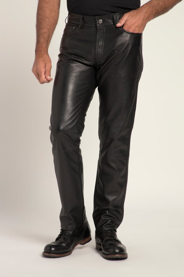 Pantalon En Cuir Véritable Pour Hommes Rouge - Fait Main En Inde - Taille Régulière Coupe Droite - Style Motard/élégant