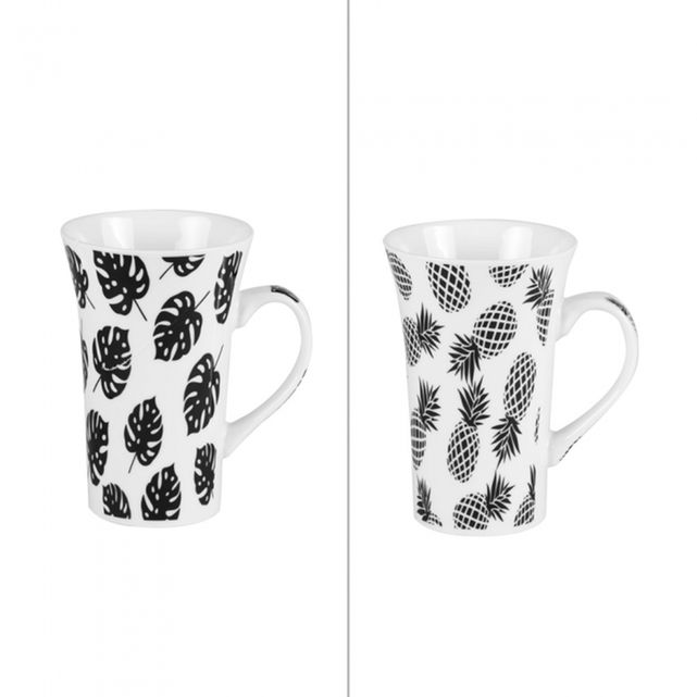 Coffret 2 Mugs Xl Costa Rica 55 Cl Blanc Table Passion La Redoute