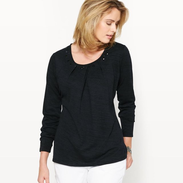 Pull strass noir Anne Weyburn | La Redoute