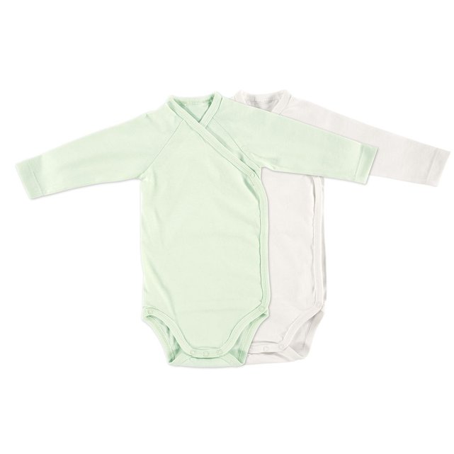 Barboteuse bébé manches courtes - bio - lot de 2